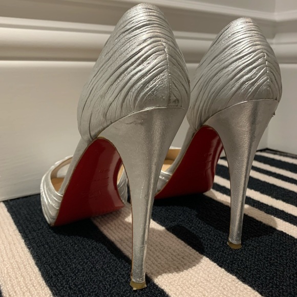 Silver Christian Louboutin heels - Picture 3 of 4